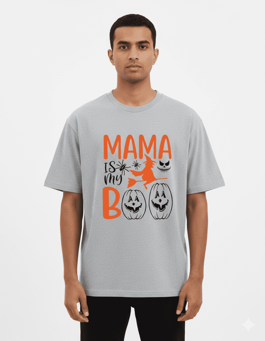 Oversized Cotton T-Shirt with Hellowine Print – Unisex 240 GSM Heavyweight Tee