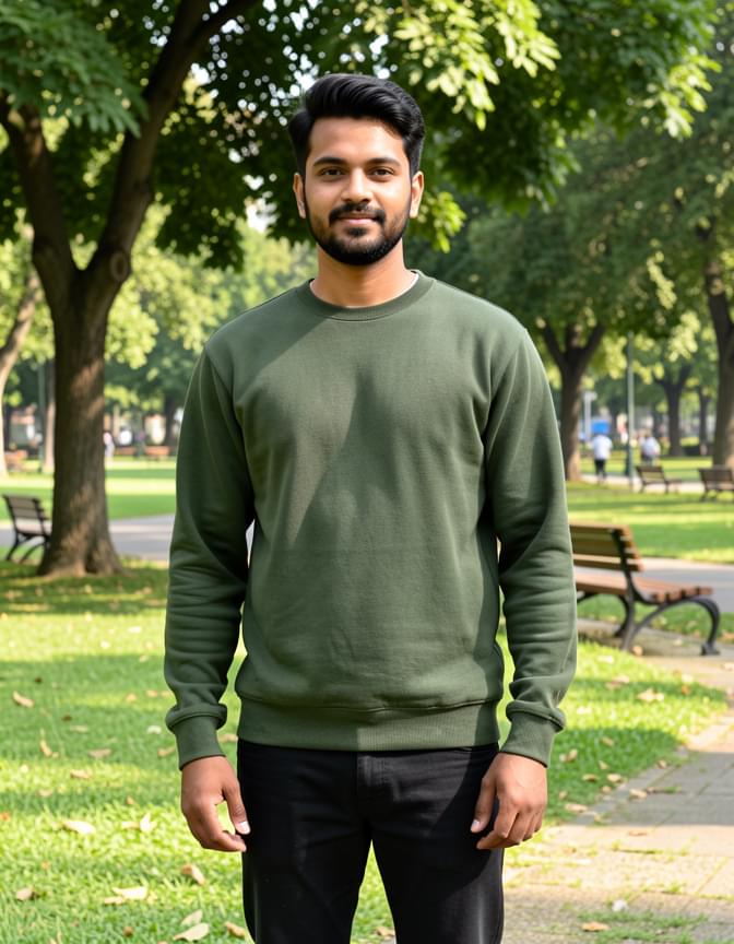 Classic Unisex Sweatshirt – 300 GSM Cotton Blend, - Image 2